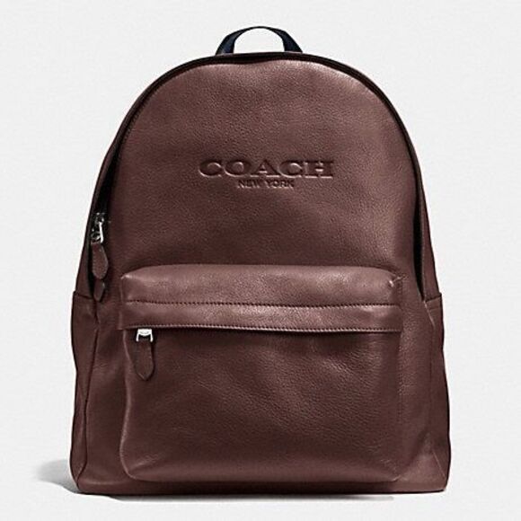 Coach Campus Leather Backpack Dark Brown - Picture 1 of 7